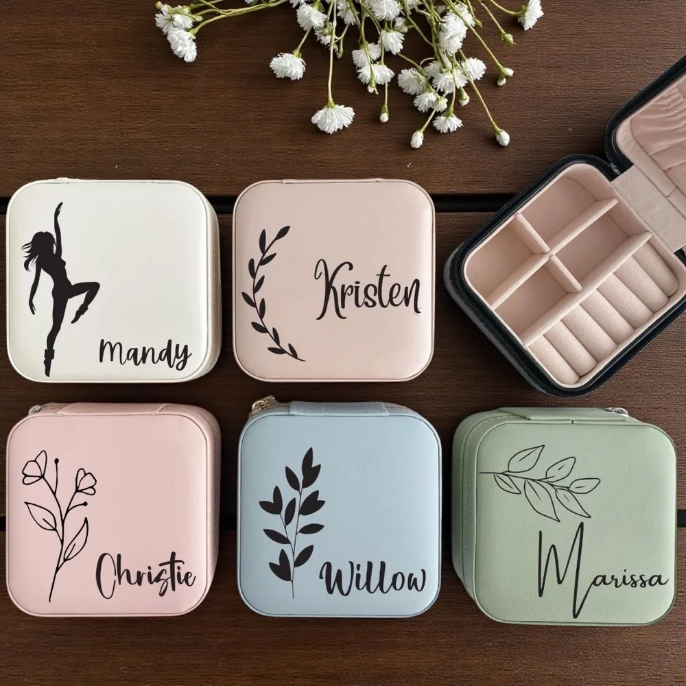 Personalized Travel Jewelry Box – Custom Gift for Bridesmaids, Birthdays & More!